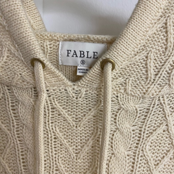 NWT & NEVER WORN Fable Cozy Cable Knit Sweater Hoodie $40 OBO - Picture 2 of 3